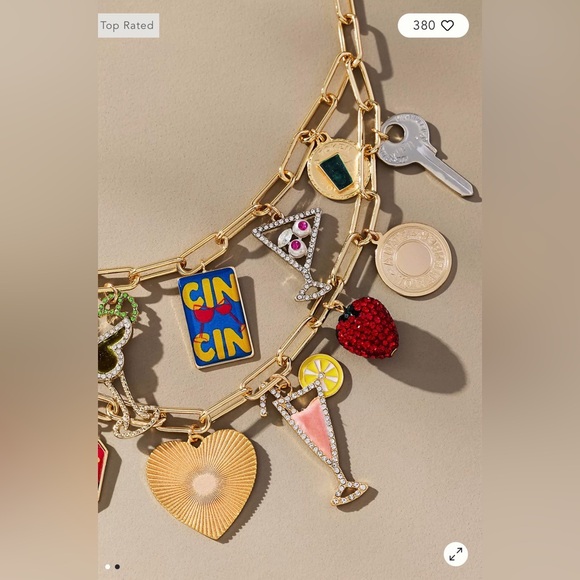 Anthropologie Festive Layered Charm Necklace - Picture 2 of 2